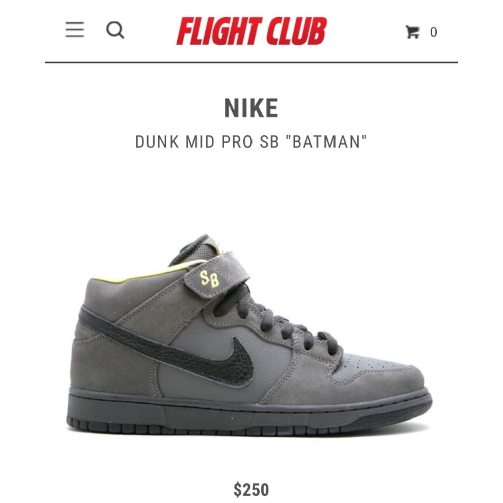 Nike Dunk Mid Pro SB Batman